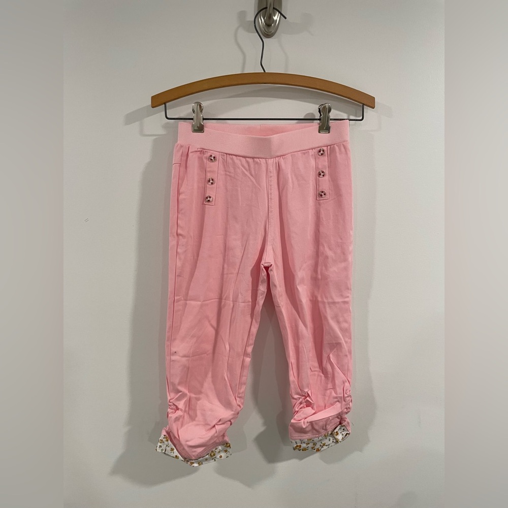 Girls Capri Pants Cotton Elastic Waist with Cargo Pockets- NWOT